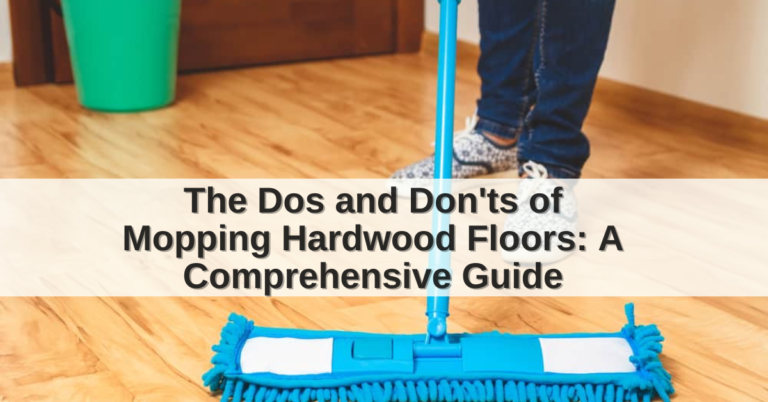 can you mop hardwood floors with water