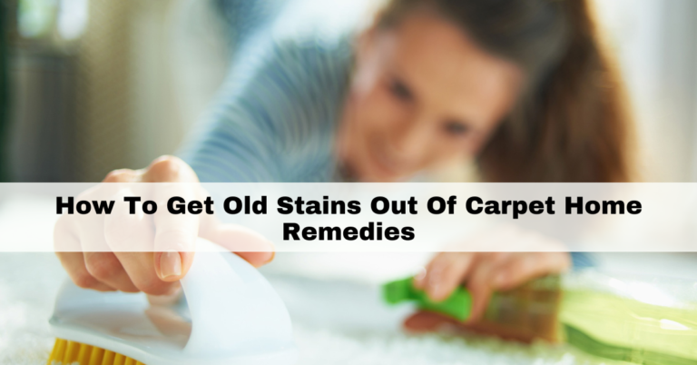 How To Get Old Stains Out Of Carpet Home Remedies